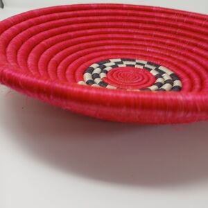 Vibrant Red Woven Basket